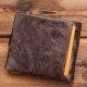 RFID anti-theft brush leather trendy men's wallet