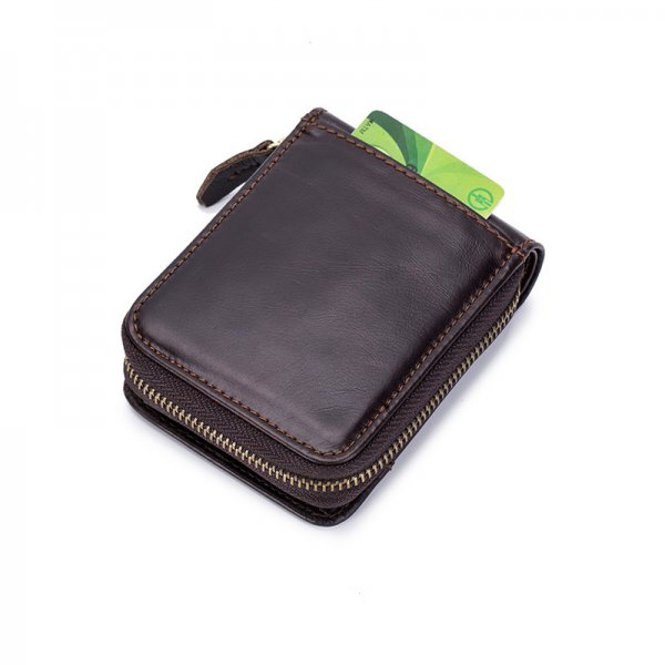 Cowhide Men's Wallet First Layer Cowhide Money Change