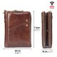 Men's leather zipper short wallet