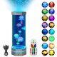 Jellyfish Lava Lamp 17 Colors Changing 15inch Jellyfish Lamp With Remote Control USB Plug-in Bubble Fish Lamp Kids Night Light C