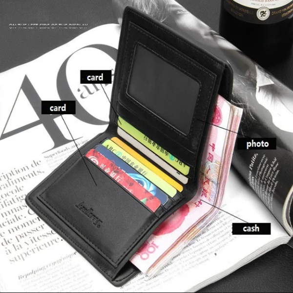 Short wallet credit card holder