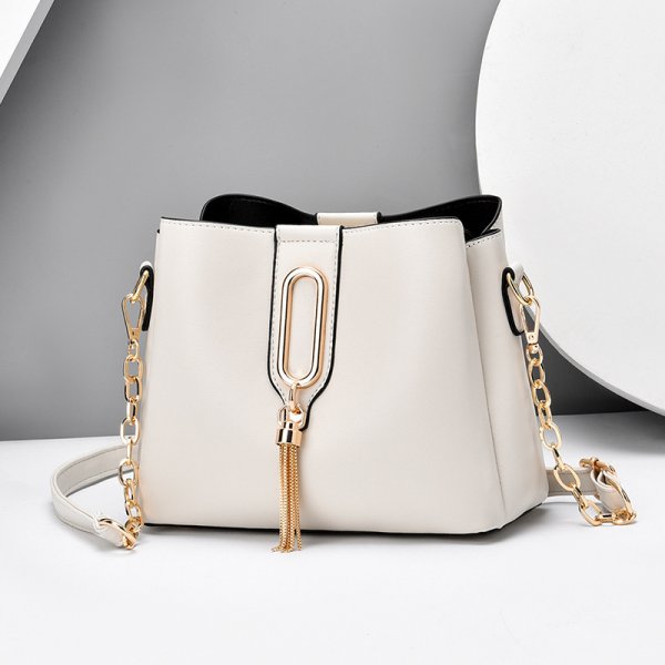 Solid Color Chain Bag Tassel Single Shoulder Crossbody Bag